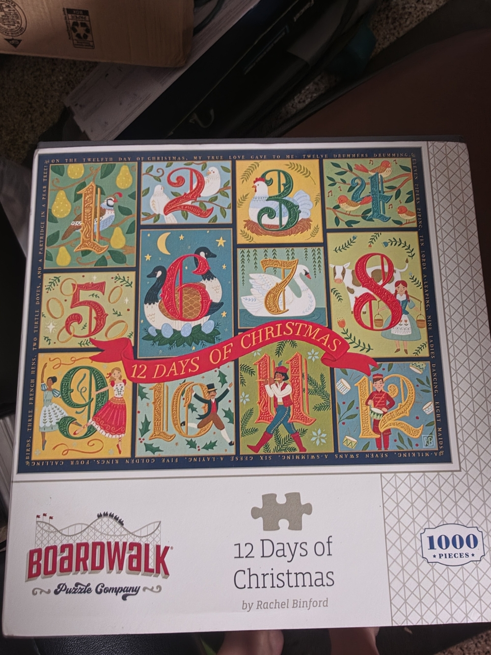12 Days of Christmas 1000-Piece Puzzle - Festive Multi-Color
